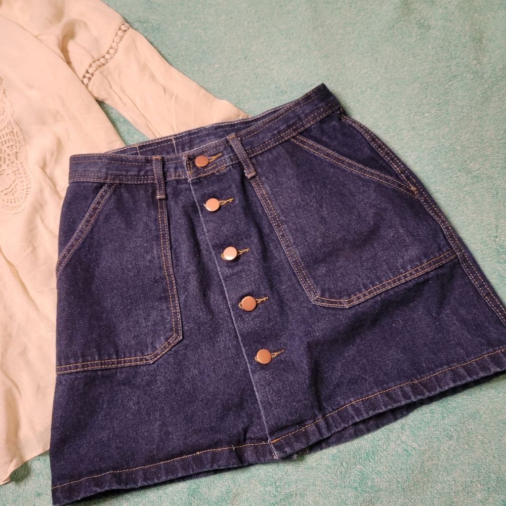 YIMEIXUAN Jeans denim skirt